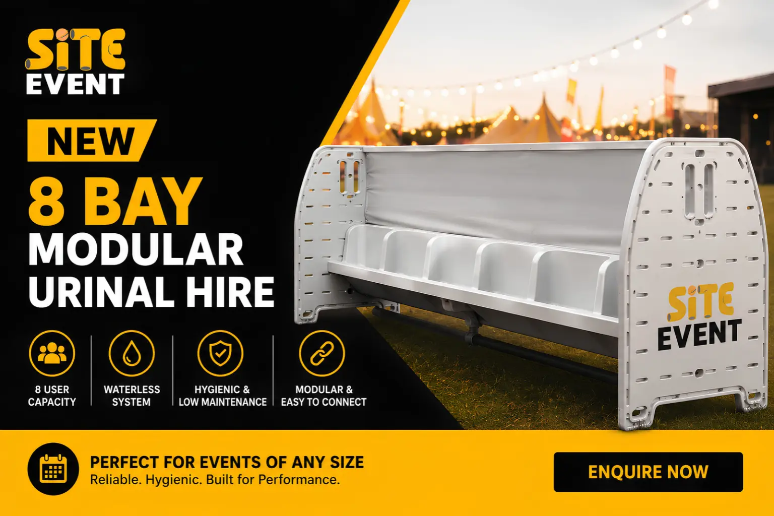 8 Bay Modular Urinal Hire 8 Bay Modular Urinal Hire